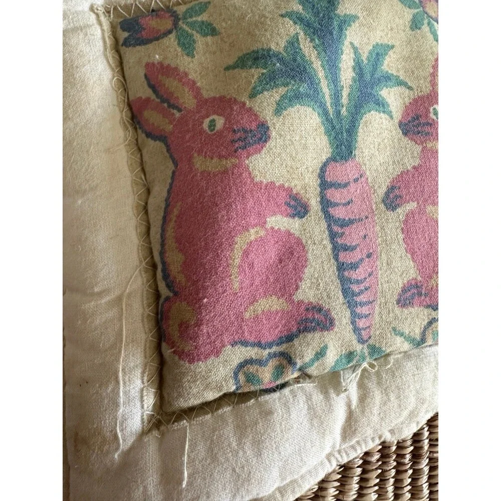 Vintage bunny rabbit decorative fabric